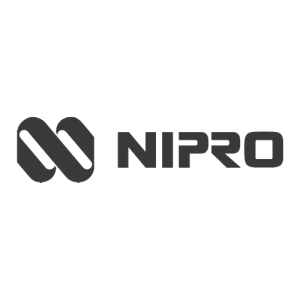 Nipro logo grayscale