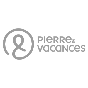 Pierre & Vacances logo grayscale